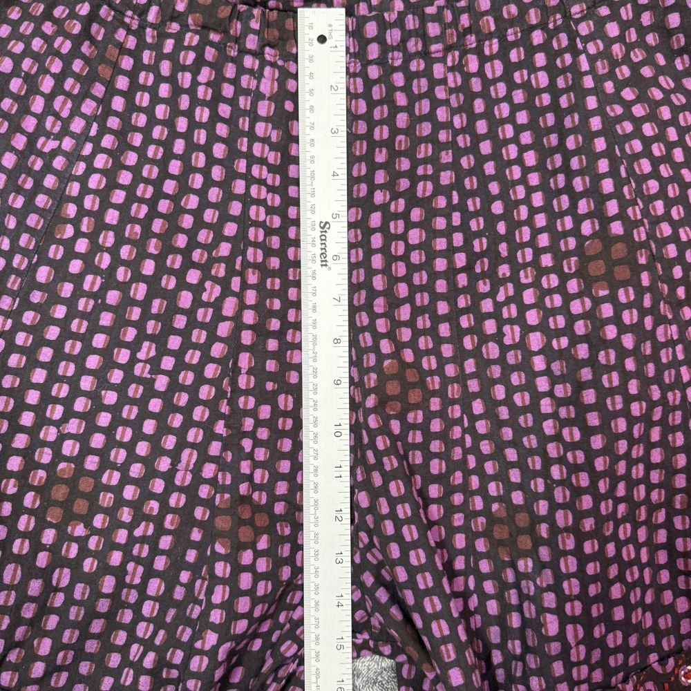 Marketplace Handwork of India Pants Womens SM Purple Cotton Harem Kantha Patch - Picture 8 of 9